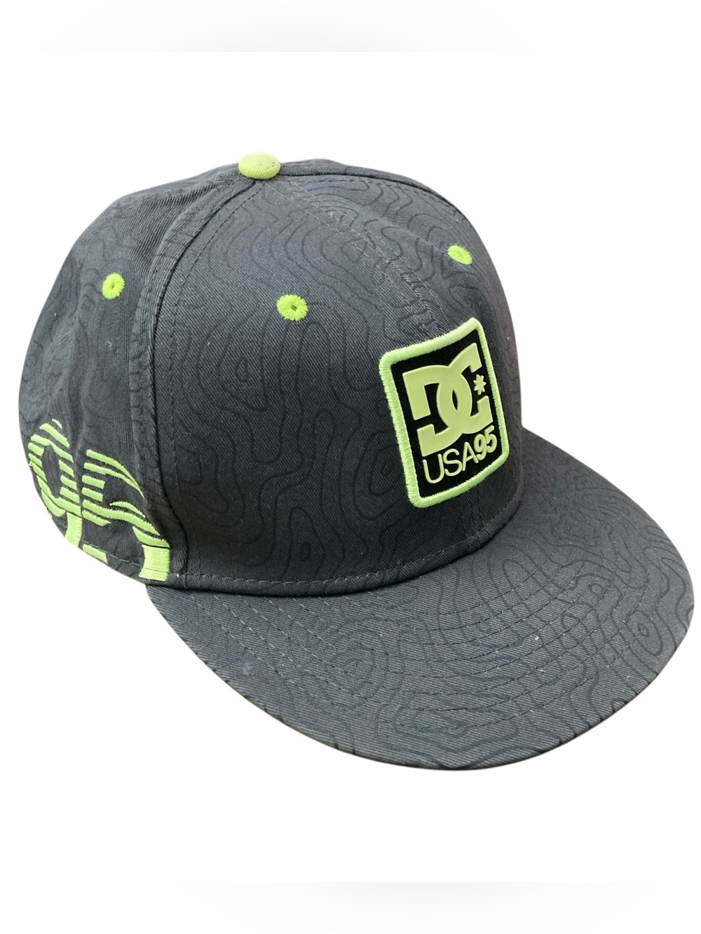 DC Patch Snapback Gray & Neon Topographical Dryden New Era 9Fifty Cap